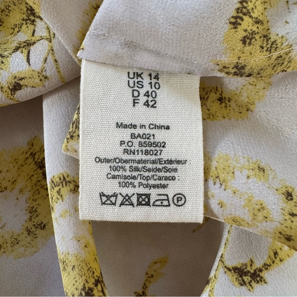 Boden Limited Edition Florence Yellow and Cream Dandelion Floral Top, Sz 10, EUC - Picture 12 of 12